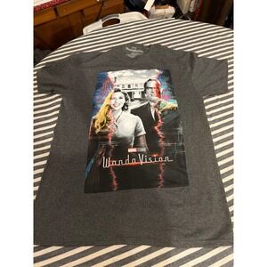 Marvel Studios WandaVision Graphic T-Shirt Mens Medium Charcoal Heather Grey MCU